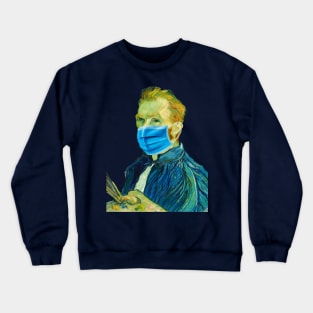 Van Gogh Self portrait with a mask Crewneck Sweatshirt